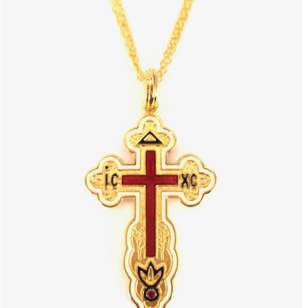 Camrose & Kross Jacqueline B Kennedy Cross Necklace W/Certificate
